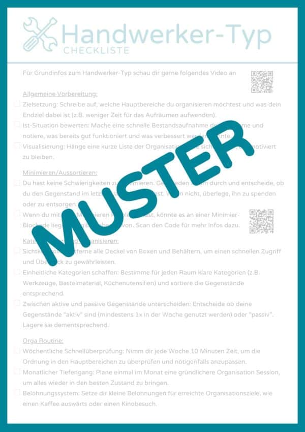 Muster Checkliste Handwerker